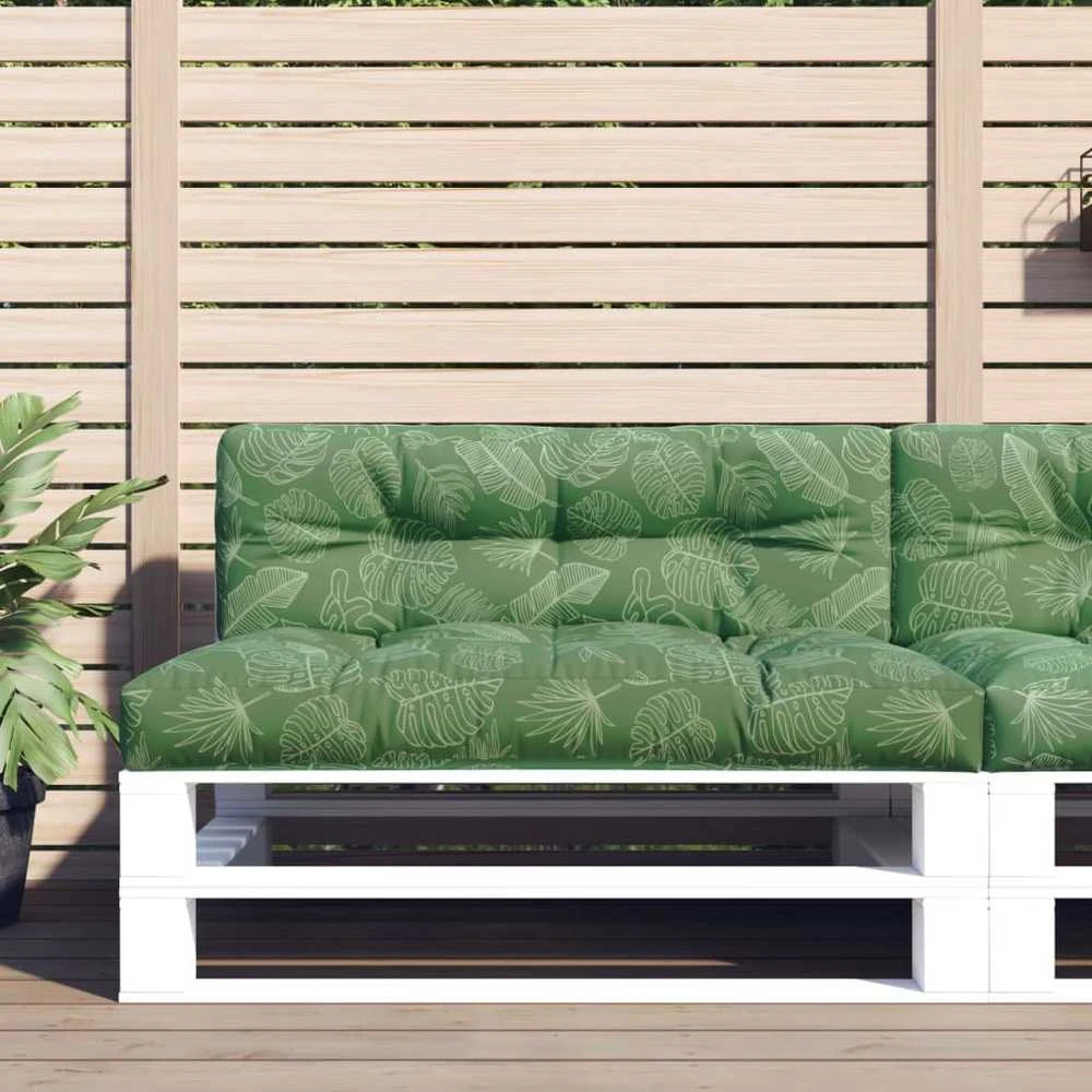Paletės pagalvėlė, 120x40x12cm, audinys, su lapais