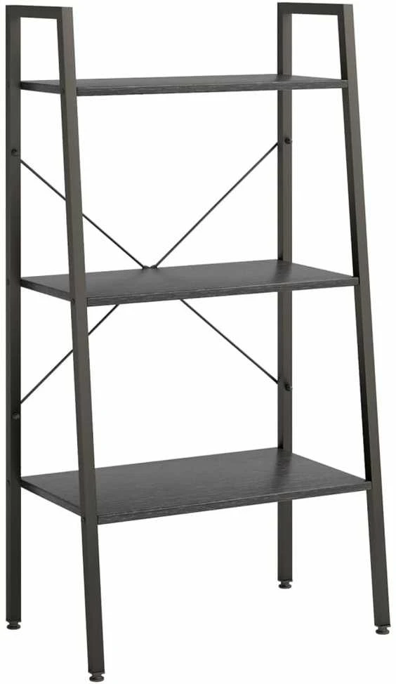 Pastatoma lentyna, 3 aukštų, juodos spalvos, 56x35x108cm