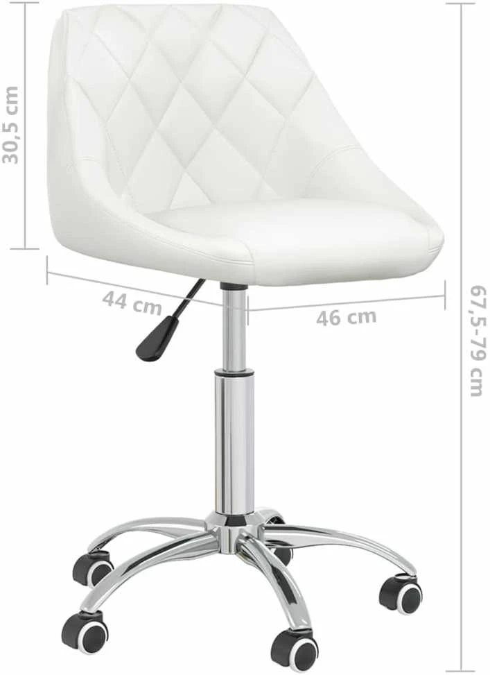 Pasukama valgomojo kėdė, baltos spalvos, dirbtinė oda (335189)