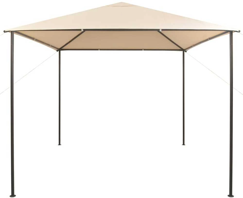 Pavėsinė, 3x3m, plienas, smėlio spalva