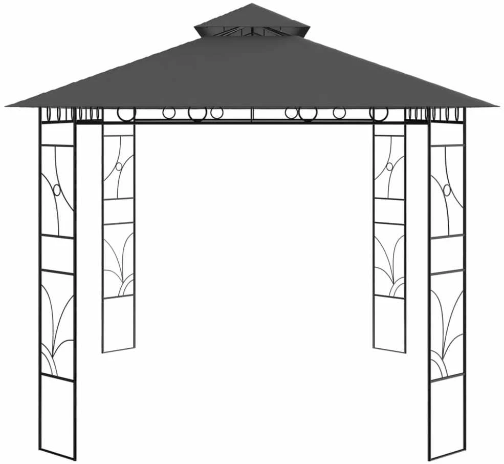 Pavėsinė, antracito spalvos, 4x3x2,7m, 160g/m²