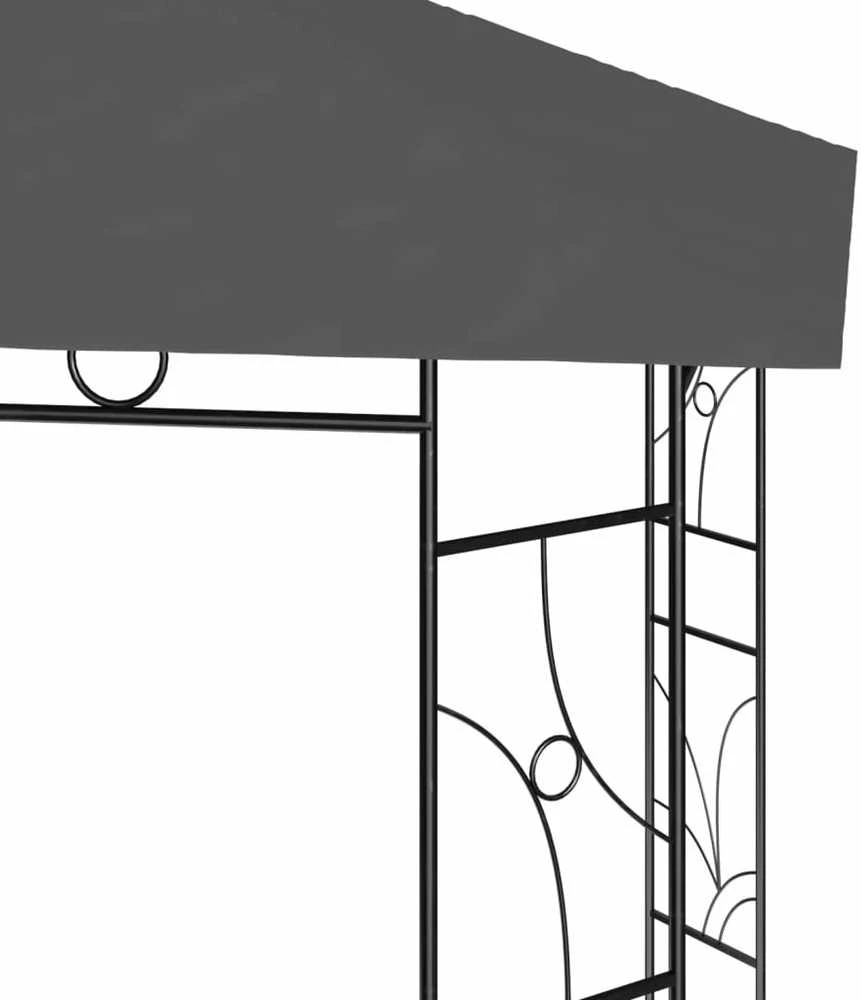 Pavėsinė, antracito spalvos, 4x3x2,7m, 160g/m²