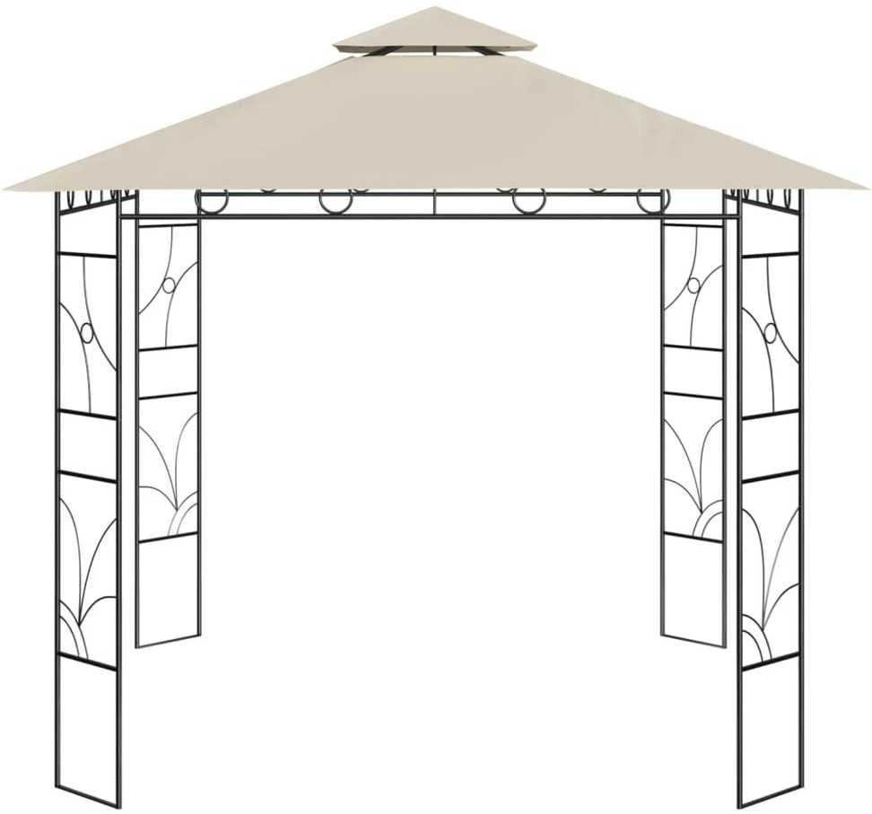Pavėsinė, kreminės spalvos, 3x3x2,7m, 160g/m²