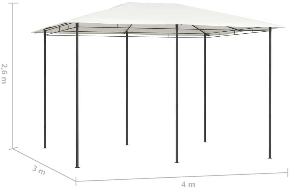 Pavėsinė, kreminės spalvos, 3x4x2,6m, 160g/m²