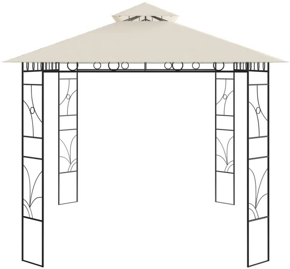 Pavėsinė, kreminės spalvos, 4x3x2,7m, 160g/m²