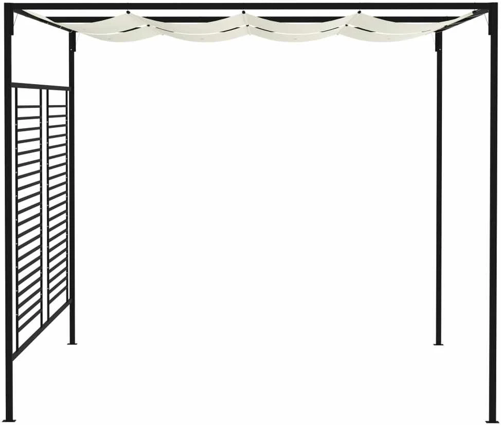 Pavėsinė su įtraukiamu stogu, kreminė, 3x4x2,3m, 180g/m²
