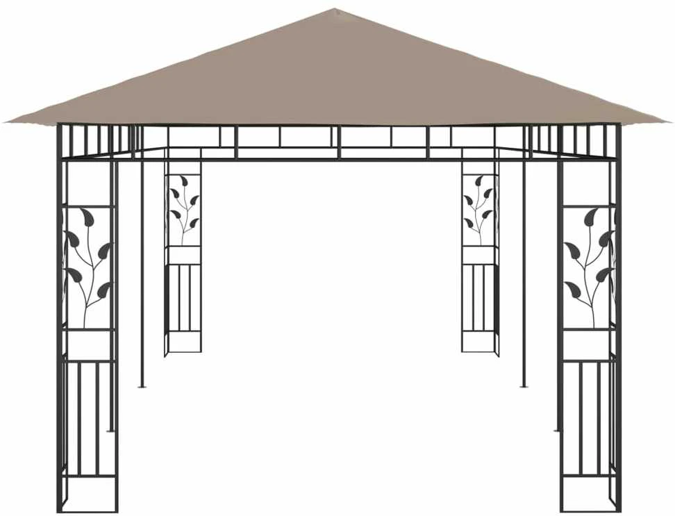 Pavėsinė su tinkleliu nuo uodų, taupe spalvos, 6x3x2,73m
