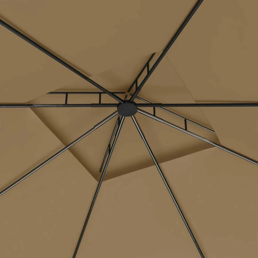 Pavėsinė, taupe spalvos, 3x3x2,7m, 160g/m²