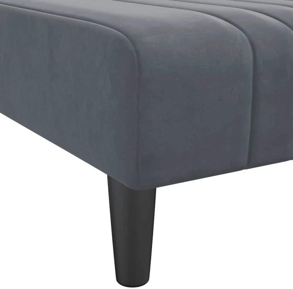 Sofa Poilsio gultas, tamsiai pilkos spalvos, aksomas