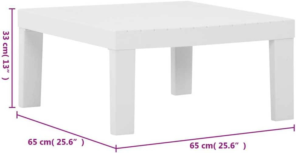 Lauko baldų komplektas Poilsio komplektas su pagalvėlėmis, 6 dalių, baltas, plastikas