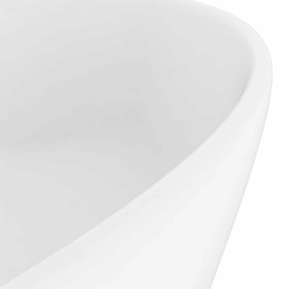 Prabangus praustuvas, matinis baltas, 36x13cm, keramika