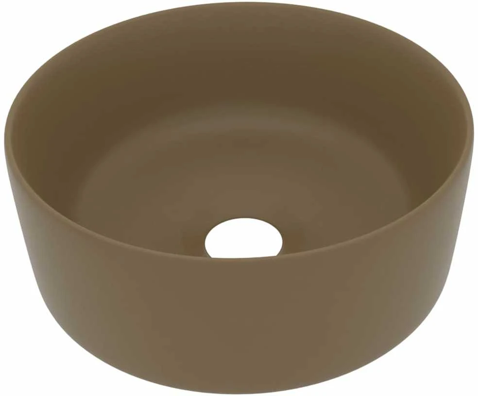 Prabangus praustuvas, matinis kreminis, 40x15cm, keramika