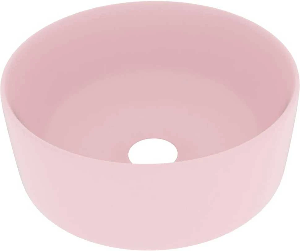 Prabangus praustuvas, matinis rožinis, 40x15cm, keramika