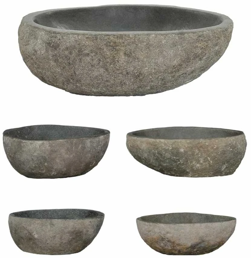 Praustuvas, (29-38)x(24-31)cm, upės akmuo, ovalo formos