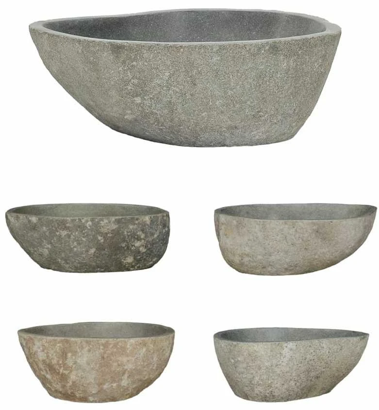 Praustuvas, (37-46)x(29-36)cm, upės akmuo, ovalo formos