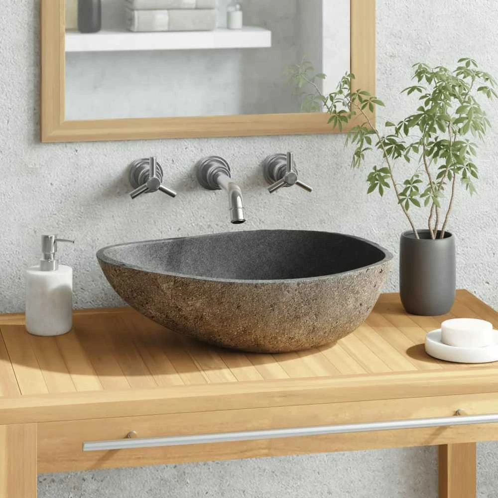 Praustuvas, (37-46)x(29-36)cm, upės akmuo, ovalo formos