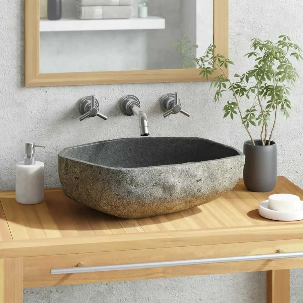 Praustuvas, (45-53)x(34-41)cm, upės akmuo, ovalo formos