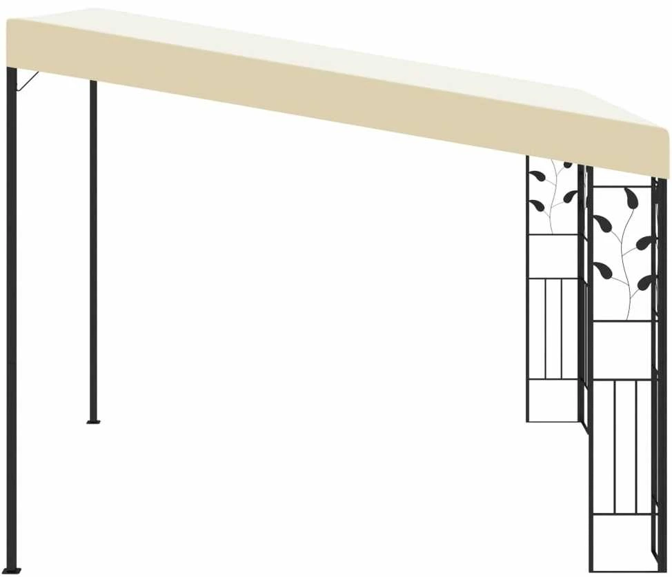 Prie sienos montuojama pavėsinė, kreminės spalvos, 3x3x2,5m