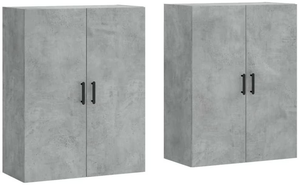 Prie sienos montuojamos spintelės, 2vnt., betono, 69,5x34x90cm