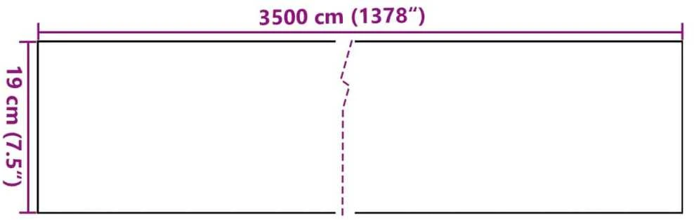 Privatumo suteikiančios pertvaros, 4vnt., baltos, 35x0,19m, PVC