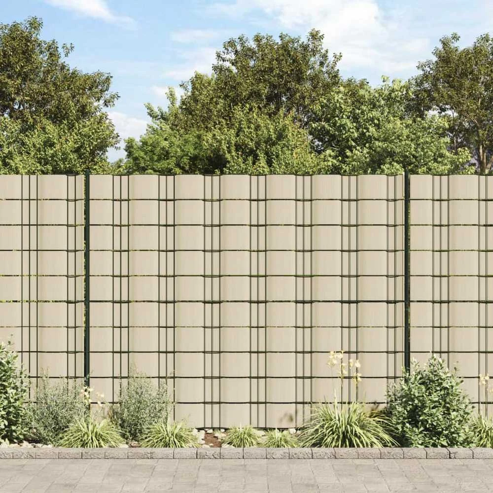 Privatumo suteikiančios pertvaros, 4vnt., kreminė, 35x0,19m, PVC
