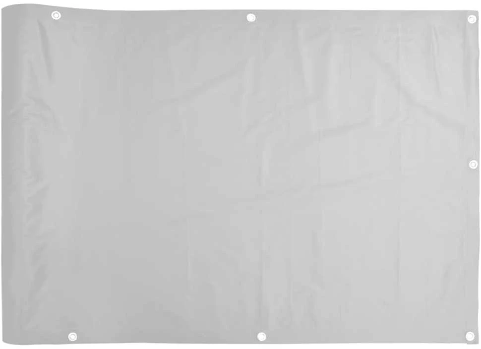 Privatumo suteikianti balkono pertvara, pilka, 600x120cm, PVC