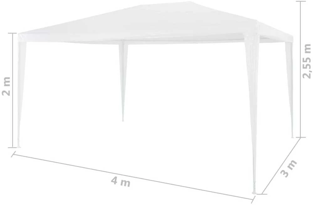 Proginė palapinė, balta, 3x4 m