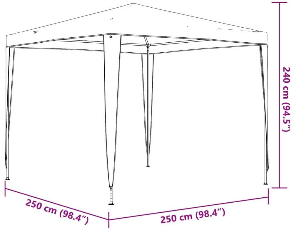 Proginė palapinė, baltos spalvos, 2,5x2,5m