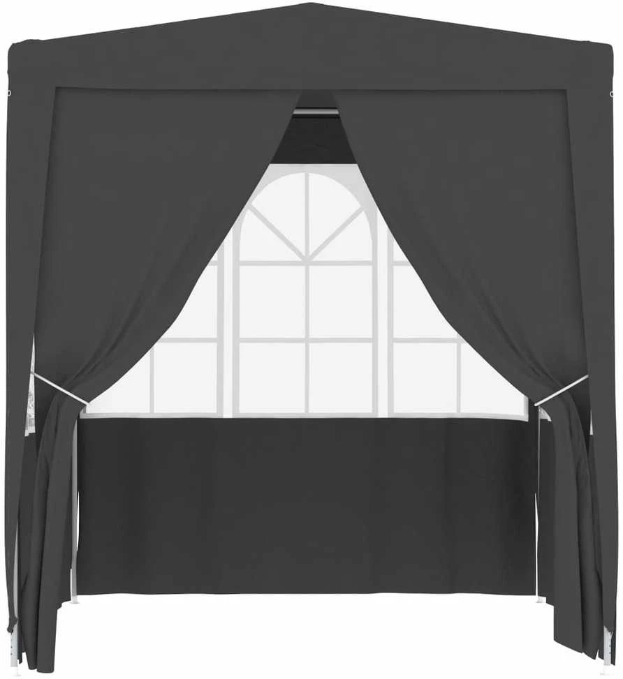 Proginė palapinė sienomis, antracito, 2,5x2,5m, 90g/m²