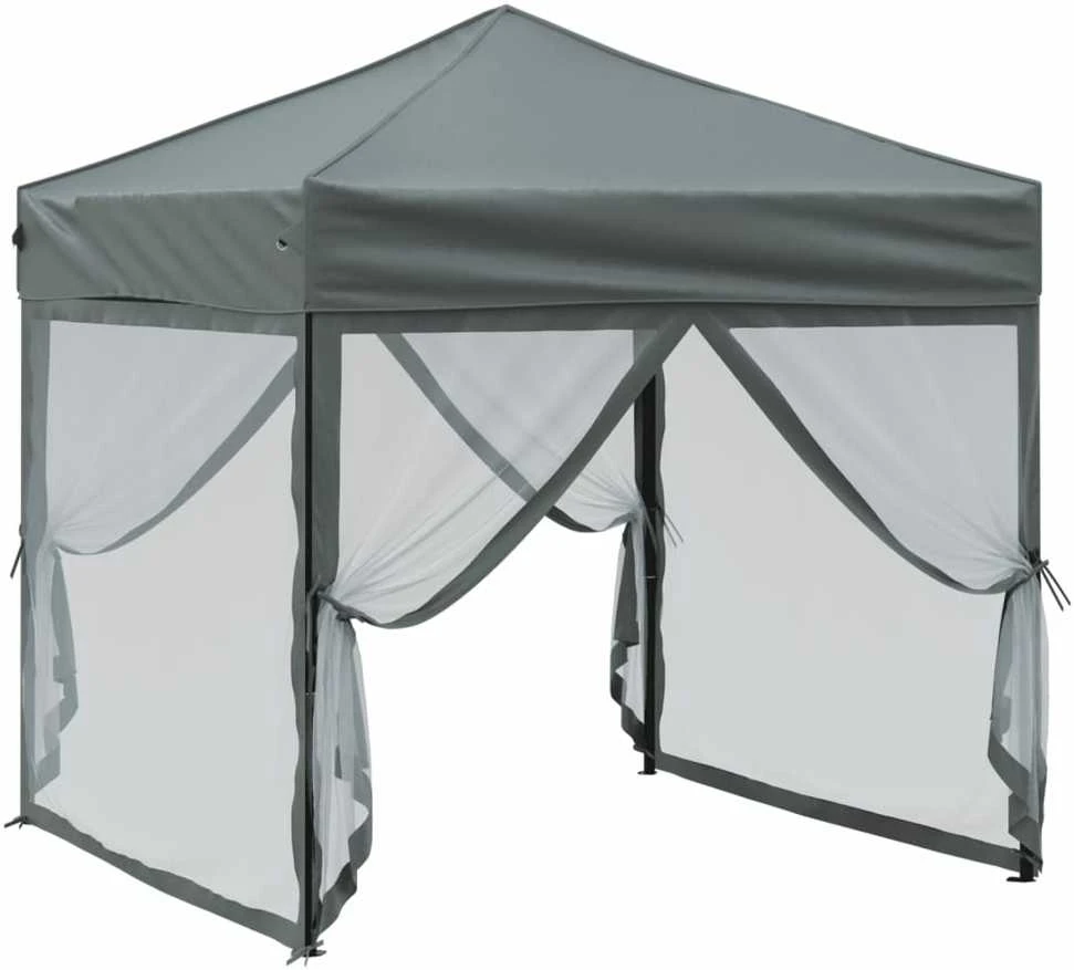 Proginė palapinė su šoninėmis sienomis, antracito, 2x2m