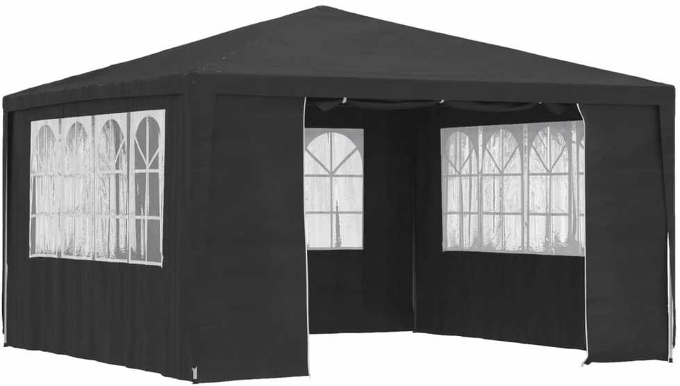 Proginė palapinė su šoninėmis sienomis, žalia, 4x4m, 90g/m²