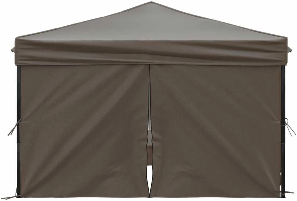 Proginė palapinė su šoninėmis sienomis, taupe, 3x3m