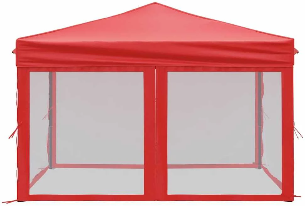 Proginė palapinė su šoninėmis sienomis, raudona, 3x3m