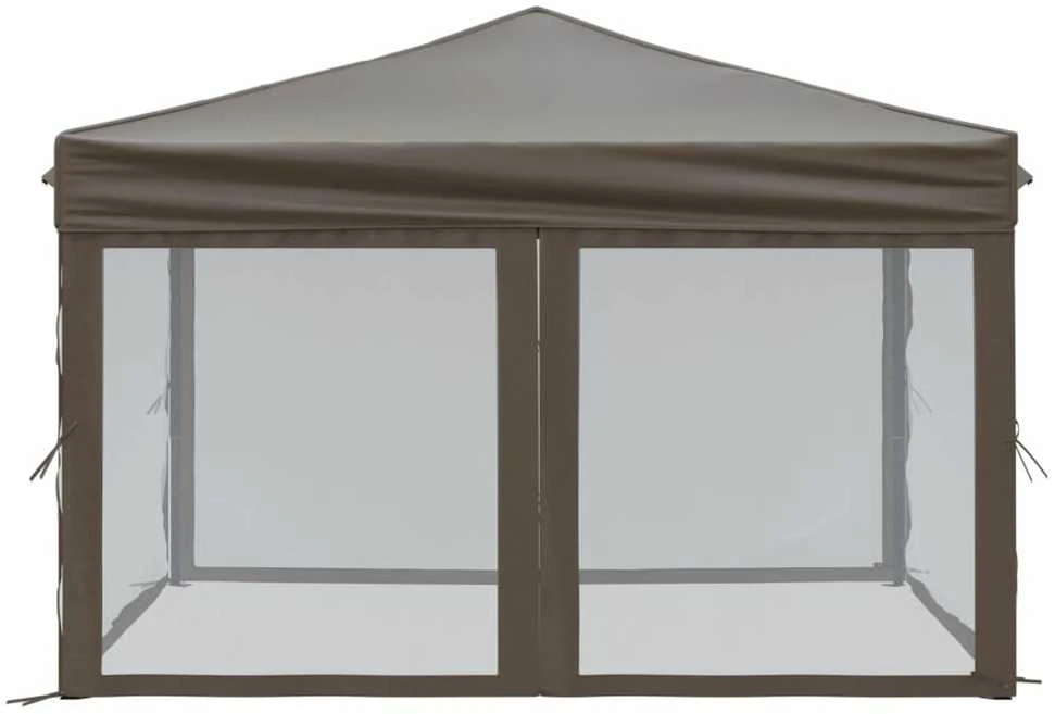 Proginė palapinė su šoninėmis sienomis, taupe, 3x3m