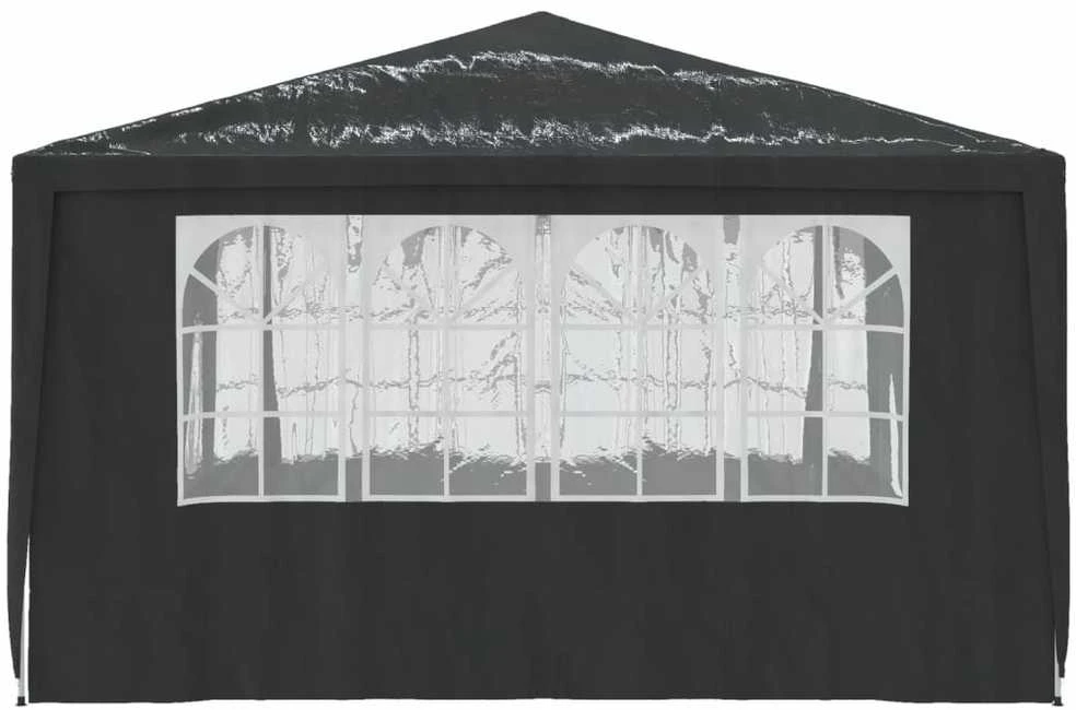 Proginė palapinė su šoninėmis sienomis, antracito, 4x4m, 90g/m²
