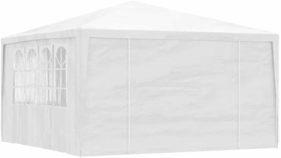 Proginė palapinė su šoninėmis sienomis, balta, 4x4m, 90g/m²