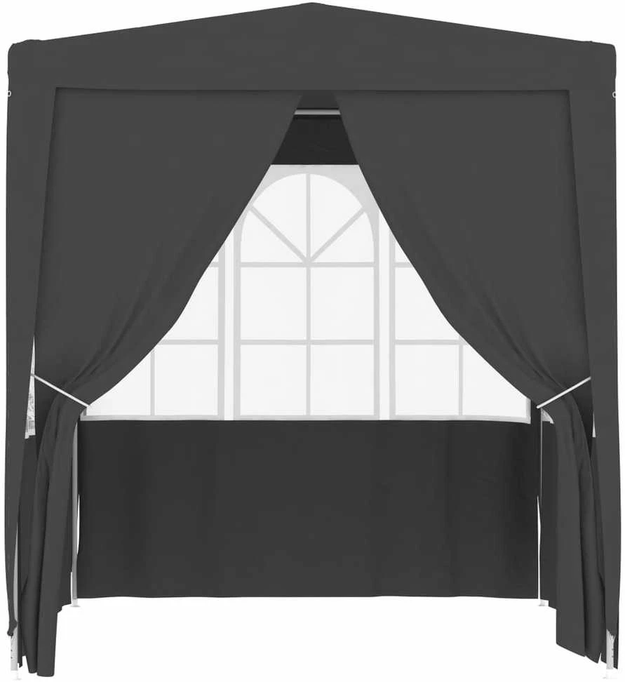 Proginė palapinė su šoninėmis sienomis, antracito, 2x2m, 90g/m²