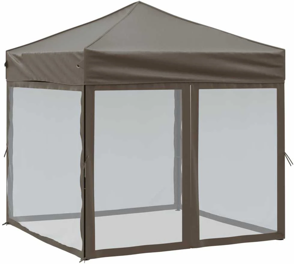 Proginė palapinė su šoninėmis sienomis, taupe, 2x2m