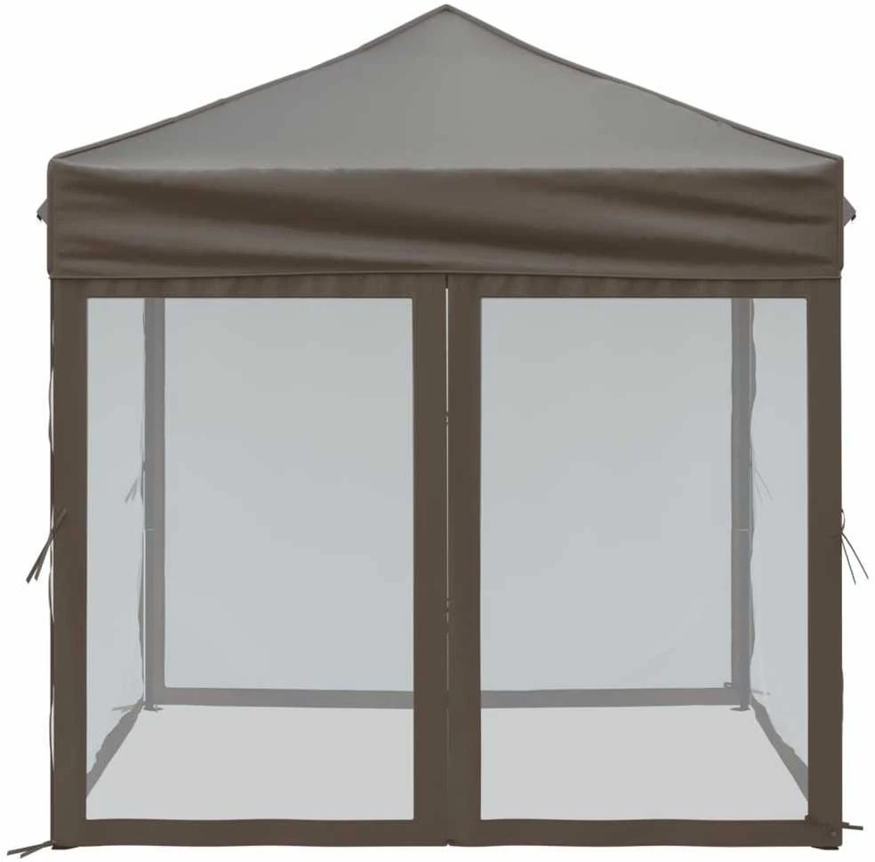 Proginė palapinė su šoninėmis sienomis, taupe, 2x2m