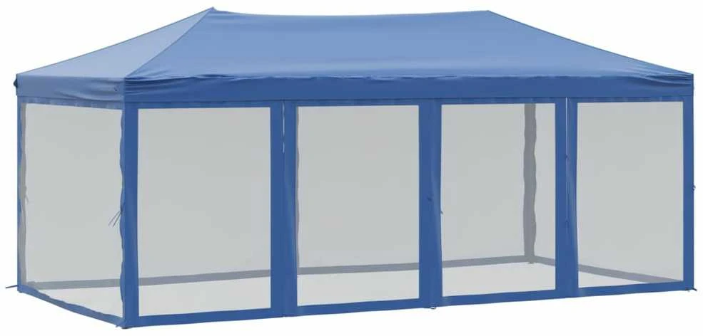 Proginė palapinė su šoninėmis sienomis, mėlyna, 3x6m