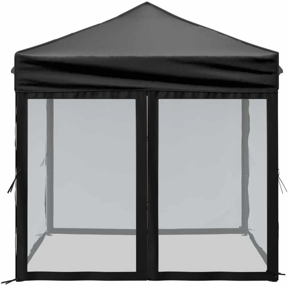 Proginė palapinė su šoninėmis sienomis, juoda, 2x2m