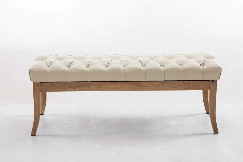 Mville Suoliukas CLP Ramses, dirbtinė oda, kreminės spalvos, 120 cm