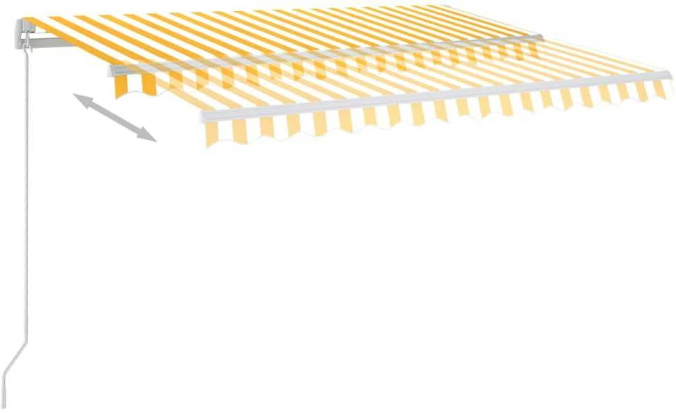 Rankiniu būdu ištraukiama markizė, geltona ir balta, 300x250cm