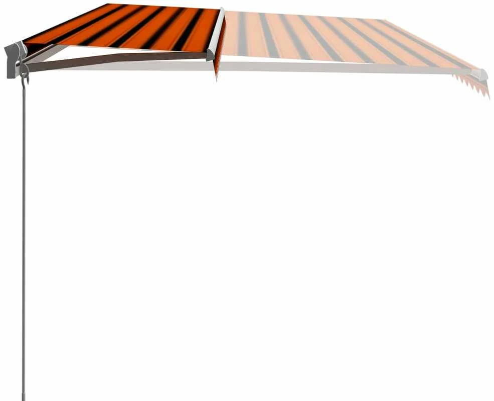 Rankiniu būdu ištraukiama markizė, oranžinė ir ruda, 600x300cm