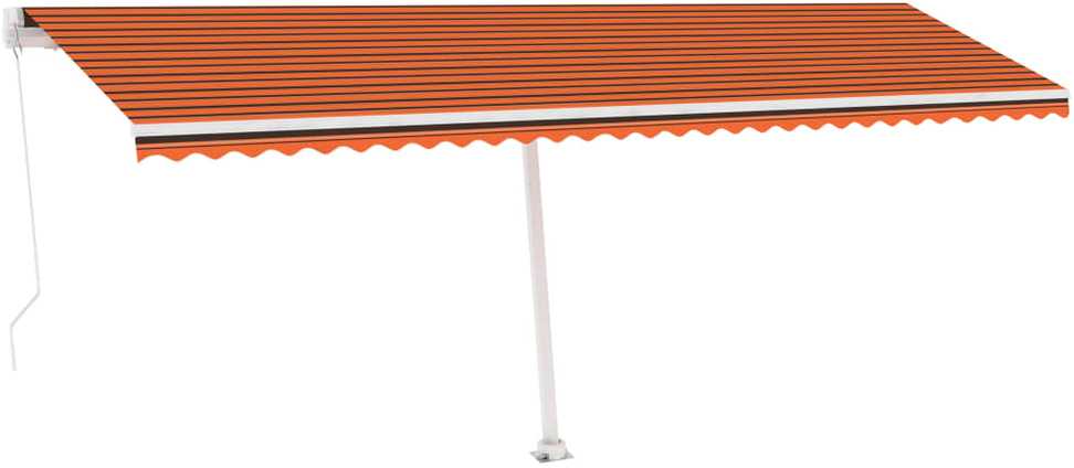 Rankiniu būdu ištraukiama markizė, oranžinė ir ruda, 600x300cm