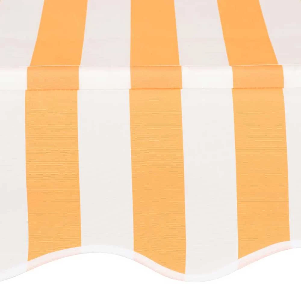 Rankiniu būdu ištraukiama markizė, oranžinė ir balta, 100cm