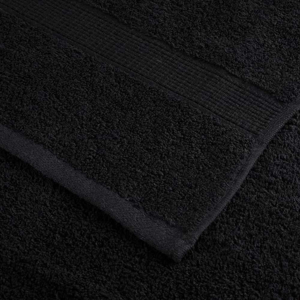 Rankšluostis Pirties rankšluosčiai SOLUND, 4vnt., juodi, 80x200cm, 600g/m²