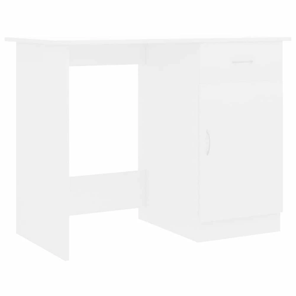 Rašomasis stalas, baltos spalvos, 100x50x76cm, apdirbta mediena
