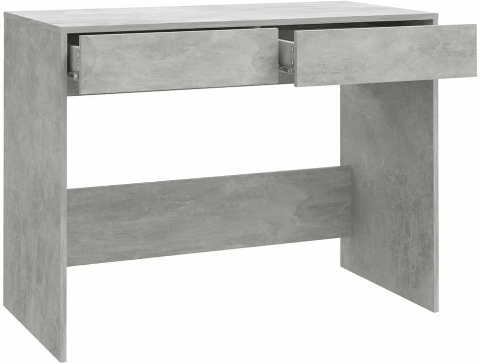 Rašomasis stalas, betono, 101x50x76,5cm, apdirbta mediena