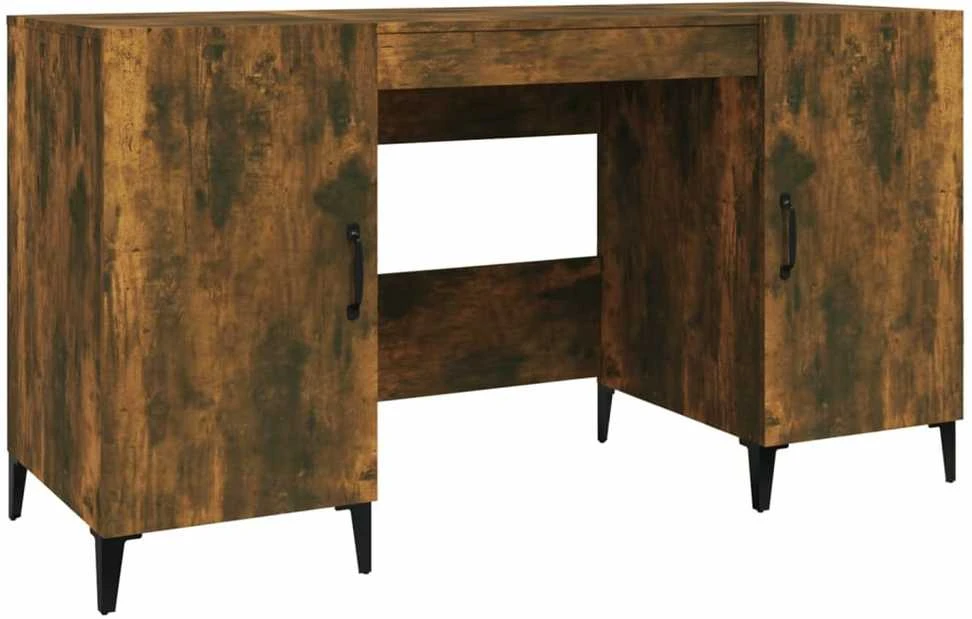 Rašomasis stalas, dūminio ąžuolo, 140x50x75cm, apdirbta mediena